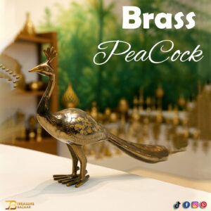 Handmade Brass Peacock (23cm)