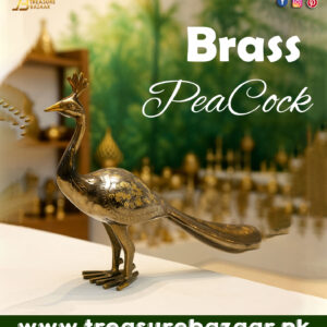 Handmade Brass Peacock (23cm)