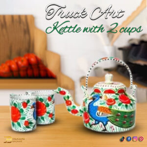 Truck Art Kettle With 2 cups