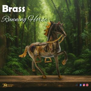 Handmade Brass Running Horse (20cm)