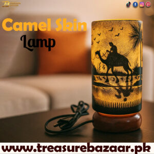 Camel Skin Glass Shape Lamp Size 20 cm
