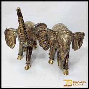 Handmade Brass Elephant Pair (50cm)