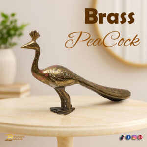 Handmade Brass Peacock (23cm)
