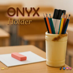 Handmade Onyx Pen Jar for Home Décor Size 7.5×12.5 cm