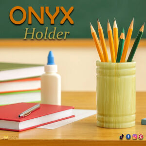Handmade Onyx Pen Jar for Home Décor Size 7.5×12.5 cm