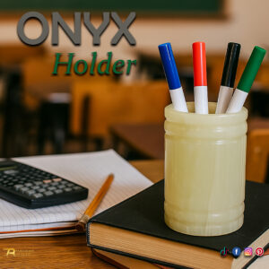 Handmade Onyx Pen Jar for Home Décor Size 7.5×12.5 cm