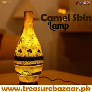 Camel Skin Surahi Shape Lamp Size 60 cm