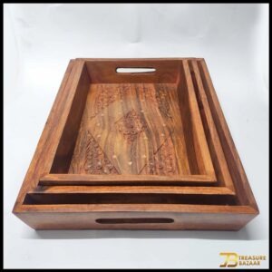 Wooden Tray Set 3pcs