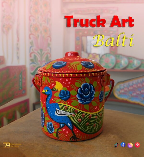 Truck Art Milk Bucket (L17cm x W 14cm)