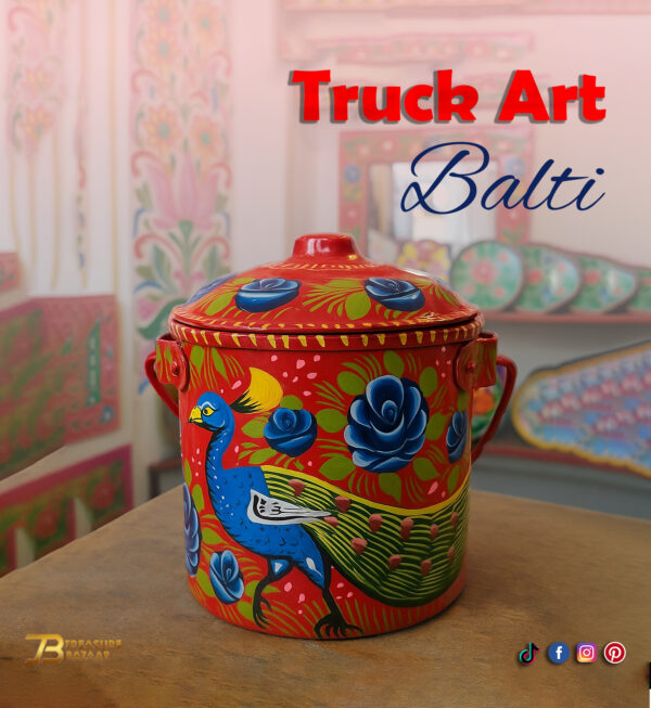 Truck Art Milk Bucket (L18 cm x W15cm)