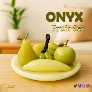 Handmade Onyx Fruit Set for Home Décor Size : 12.5 cm