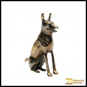 Handmade Brass Dog (15cm)