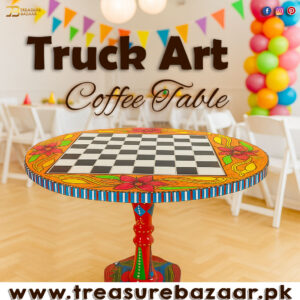 Wooden Truck Art Coffee Table D:43cm | H:45cm