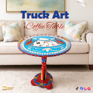 Wooden Truck Art Coffee Table D:43cm | H:45cm