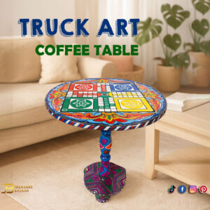 Wooden Truck Art Coffee Table D:43cm | H:45cm