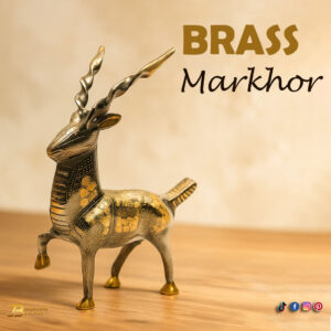 Handmade Brass Markhor (20cm)