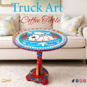 Wooden Truck Art Coffee Table D:43cm | H:45cm