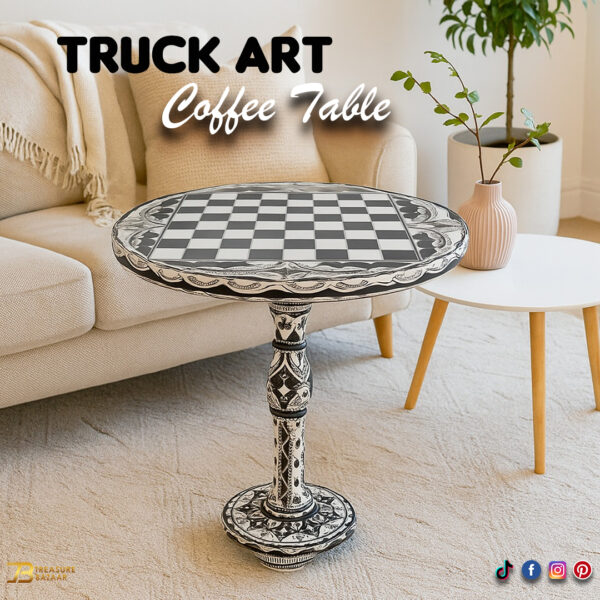 Wooden Truck Art Coffee Table D:43cm | H:45cm