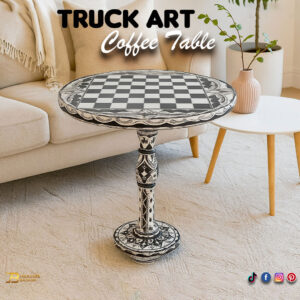 Wooden Truck Art Coffee Table D:43cm | H:45cm