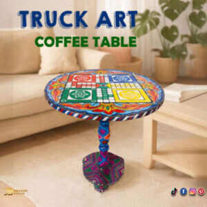 Wooden Truck Art Coffee Table D:43cm | H:45cm