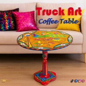 Wooden Truck Art Coffee Table D:43cm | H:45cm