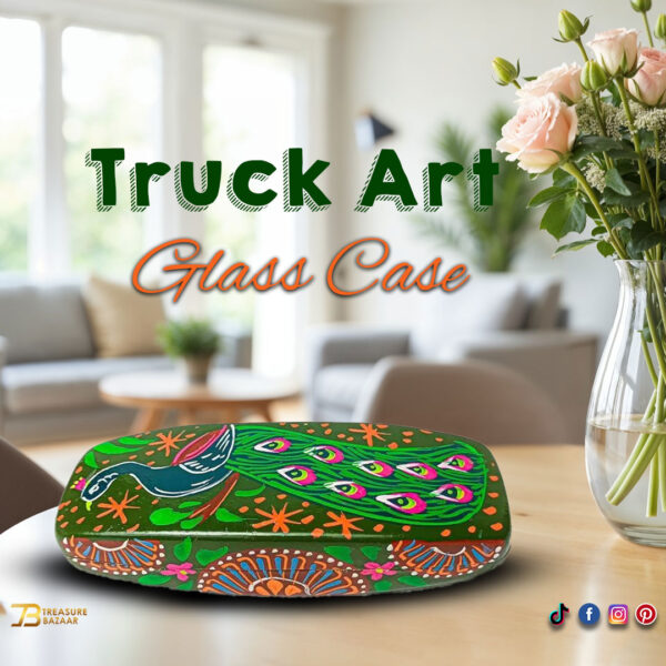 Truck Art Glass Case Size: (L:16cm x W-6cm x H-3.5 cm)
