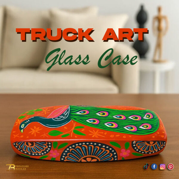 Truck Art Glass Case Size: (L:16cm x W-6cm x H-3.5 cm)