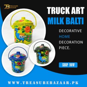Truck Art Milk Bucket (L15cm x W12cm)