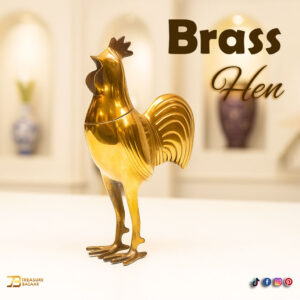 Handmade Brass Hen Plain Polish (20cm)