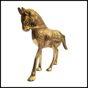 Handmade Brass Embossing Horse (15cm)