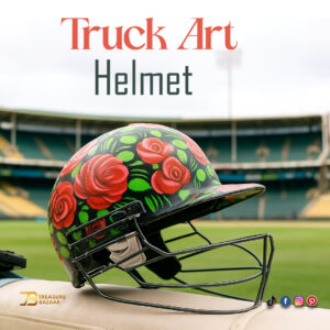 Truck Art Cricket Helmet Size-L:20cmxW:2cmxH:20cm
