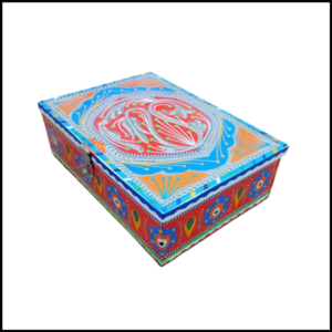 Chamakpatti Box-(W-27Cm, H-19Cm) – Authentic Truck Art Design for Storage & Decoration