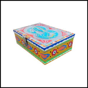 Chamakpatti Box-(W-20Cm, H-14Cm) – Authentic Truck Art Design for Storage & Decoration