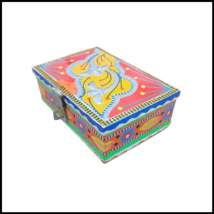 Chamakpatti Box-(W-16Cm, H-11Cm) – Authentic Truck Art Design for Storage & Decoration