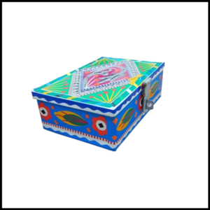 Chamakpatti Box-(W-16Cm, H-11Cm) – Authentic Truck Art Design for Storage & Decoration