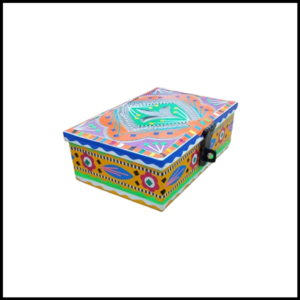 Chamakpatti Box-(W-16Cm, H-11Cm) – Authentic Truck Art Design for Storage & Decoration