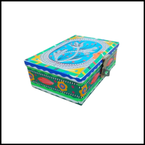 Chamakpatti Box-(W-16Cm, H-11Cm) – Authentic Truck Art Design for Storage & Decoration