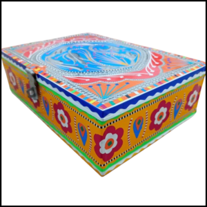 Chamakpatti Box-(W-27Cm, H-19Cm) – Authentic Truck Art Design for Storage & Decoration