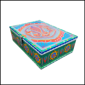 Chamakpatti Box-(W-27Cm, H-19Cm) – Authentic Truck Art Design for Storage & Decoration