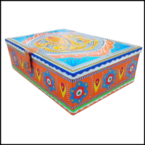 Chamakpatti Box-(W-27Cm, H-19Cm) – Authentic Truck Art Design for Storage & Decoration