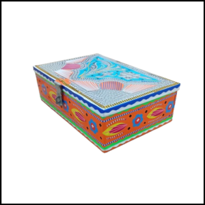 Chamakpatti Box-(W-25Cm, H-17Cm) – Authentic Truck Art Design for Storage & Decoration