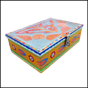 Chamakpatti Box-(W-25Cm, H-17Cm) – Authentic Truck Art Design for Storage & Decoration