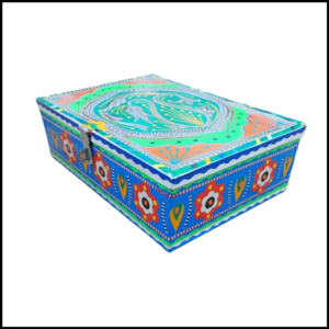 Chamakpatti Box-(W-27Cm, H-19Cm) – Authentic Truck Art Design for Storage & Decoration