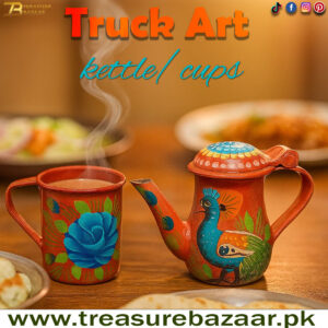 Truck Art Kettle With cup