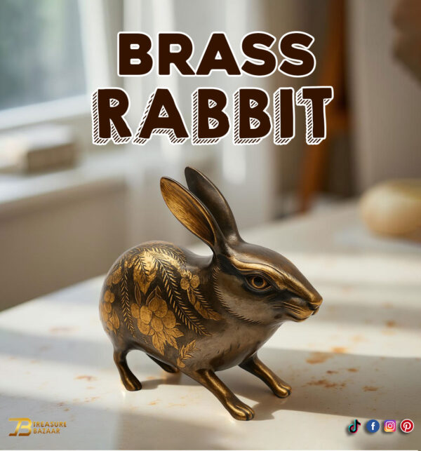 Handmade Brass Rabbit (15 cm)