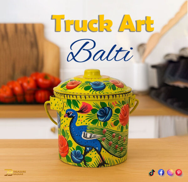 Truck Art Milk Bucket (L17cm x W 14cm)