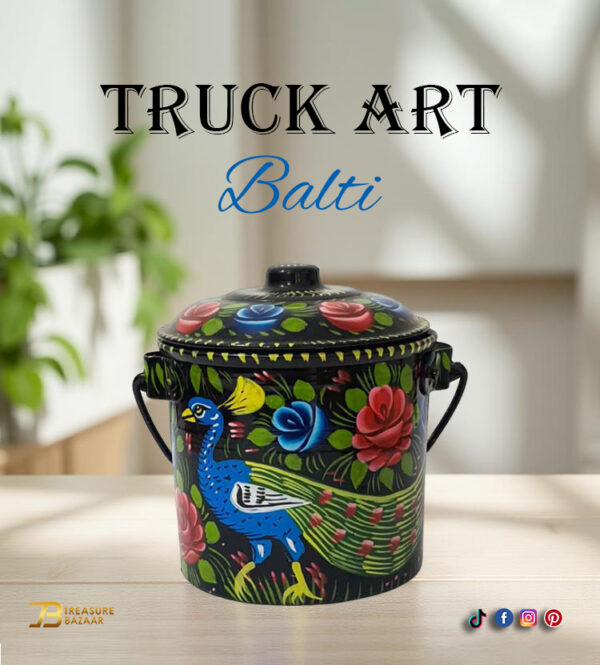Truck Art Milk Bucket (L17cm x W 14cm)