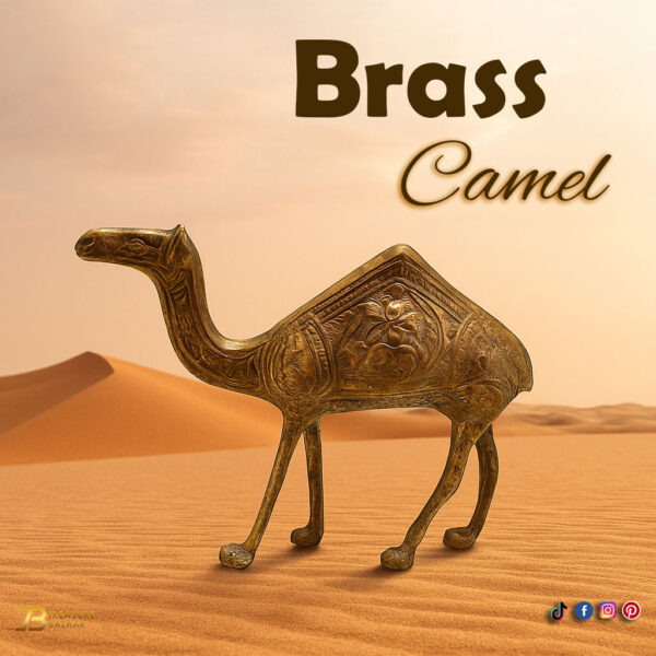 Handmade Brass Camel (Size:15 cm)