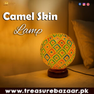 Camel Skin Round Shape Lamp Size 25 cm