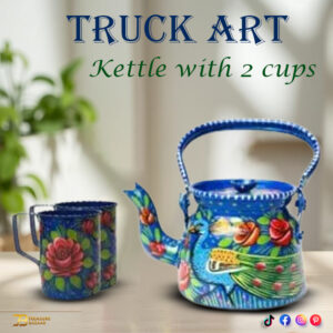 Truck Art Kettle with 2 cups